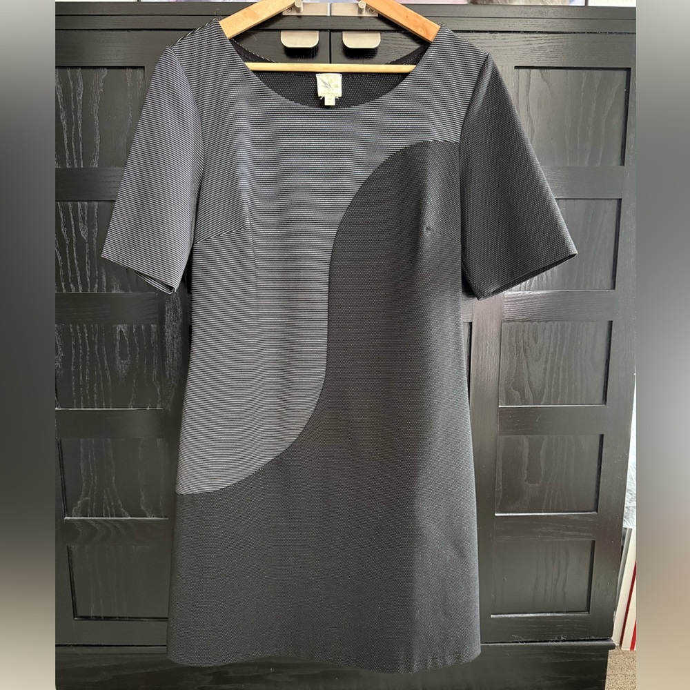 Anthropologie Weston Wear Gray Colorblock Short Dress Size L